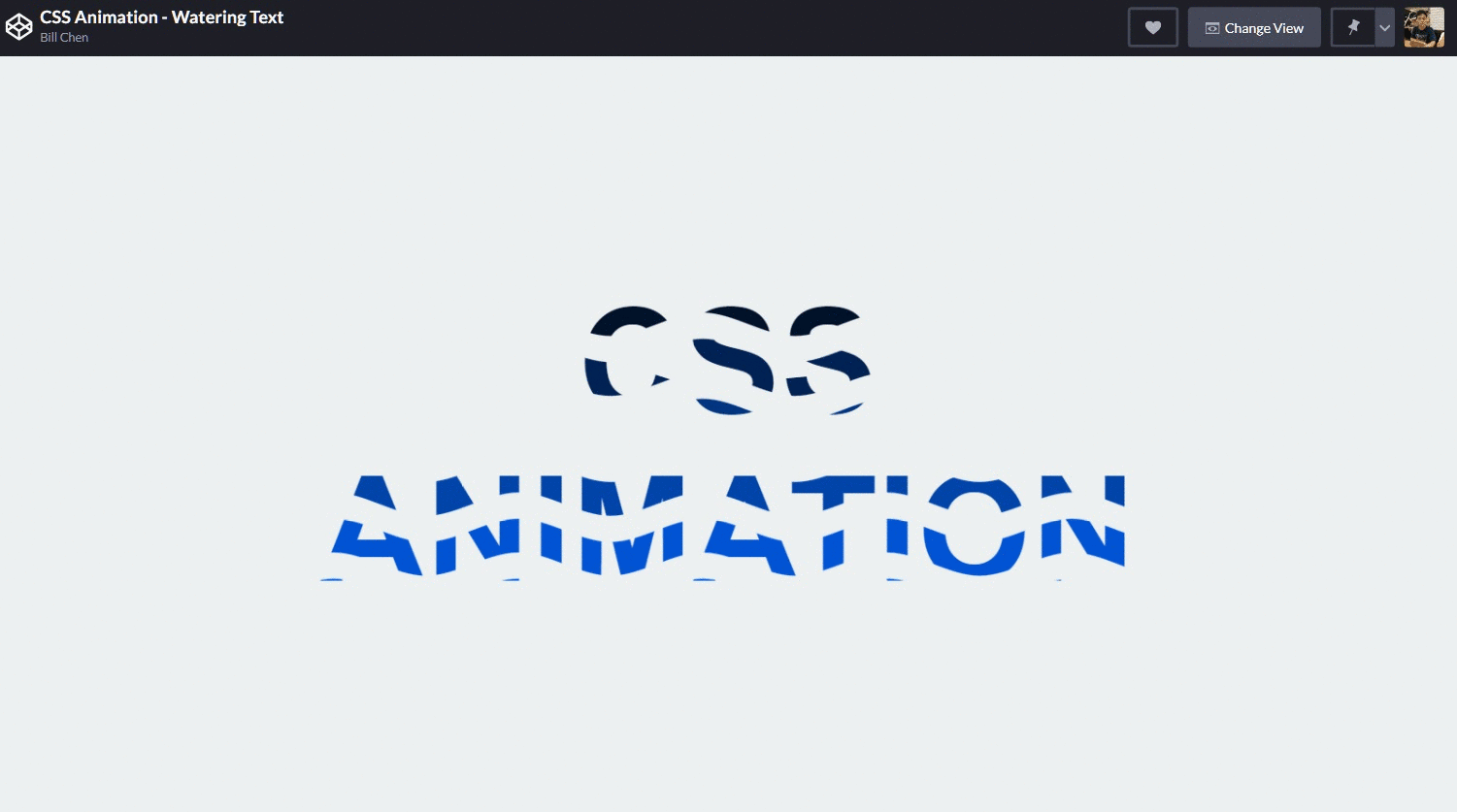CSS animation on text
